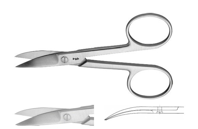 Ножиці для нігтів вигнуті 105 мм